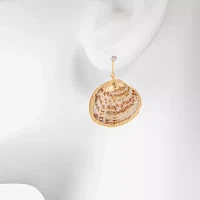 Bijoux Bar Delicates Gold Tone Shell Drop Earrings