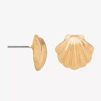 Bijoux Bar Delicates Gold Tone Shell 14.5mm Stud Earrings