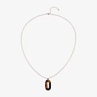 Mixit Tortoise Womens 32 Inch Pendant Necklace
