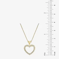 (G / Si2) Womens 1/4 CT. T.W. Lab Grown White Diamond Heart 18 Inch Pendant Necklace