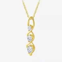 (Si2/ G) Womens 1/2 CT. T.W. Lab Grown White Diamond 10K Gold Pendant Necklaces
