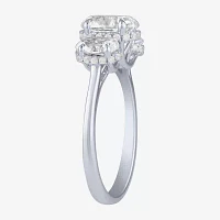 Love Lives Forever (G / Si2) Womens 2 CT. T.W. Lab Grown White Diamond 10K Gold Oval 3-Stone Engagement Ring