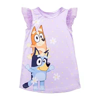 Girls Short Sleeve Crew Neck Nightgown