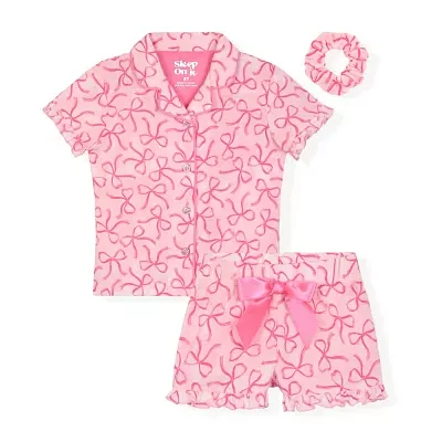 Sleep On It Girls Short Sleeve 2-pc. Pajama Sets