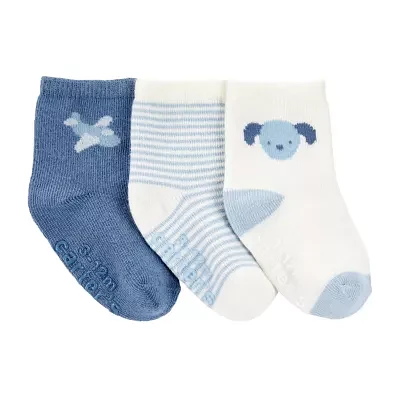 Carter's Baby Boys 3 Pair Low Cut Socks
