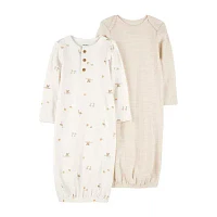 Carter's Baby Unisex Round Neck Long Sleeve 2-pc. Nightgown