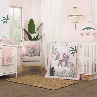 Nojo Elephant Princess 4-pc. Crib Bedding Set