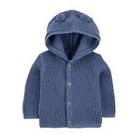 Carter's Baby Boys Hooded Long Sleeve Cardigan