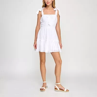 Trixxi Womens Sleeveless Fit + Flare Dress Juniors