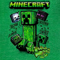 Little & Big Boys Crew Neck Short Sleeve Minecraft Graphic T-Shirt