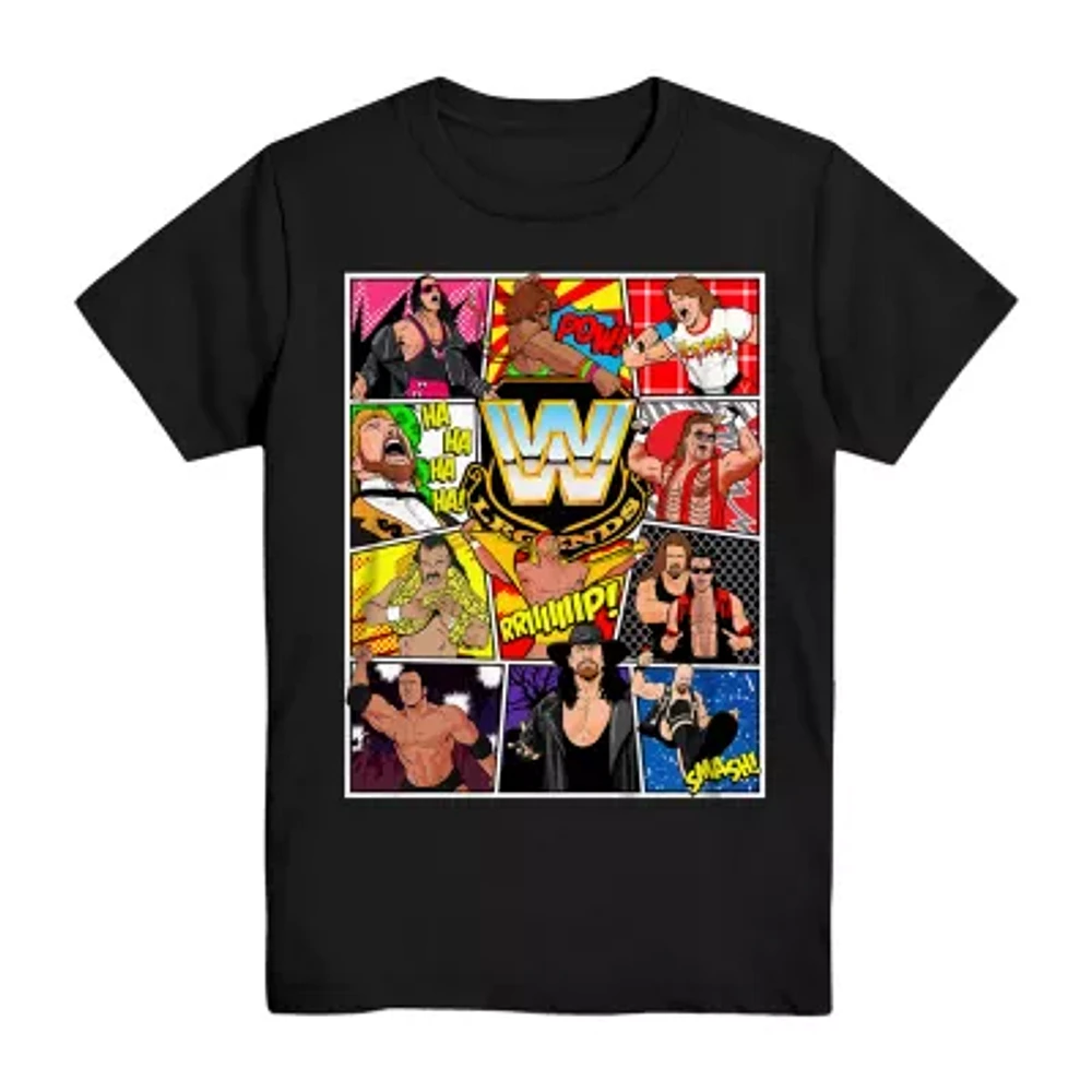 Little & Big Boys Crew Neck Short Sleeve WWE Graphic T-Shirt