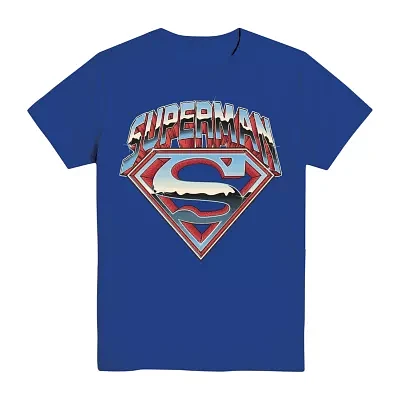 Little & Big Boys Crew Neck Short Sleeve Superman Graphic T-Shirt