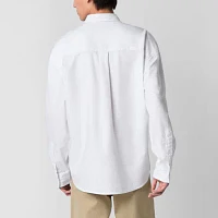 Arizona Mens Relaxed Fit Long Sleeve Button-Down Shirt