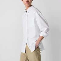 Arizona Mens Relaxed Fit Long Sleeve Button-Down Shirt