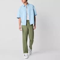 Arizona Mens Relaxed Fit Short Sleeve Button-Down Shirt