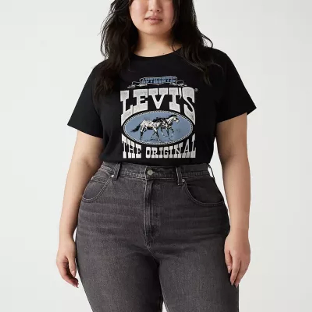 Levi's® The Perfect Tee Womens Plus Crew Neck Short Sleeve T-Shirt