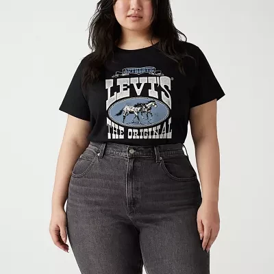 Levi's® The Perfect Tee Womens Plus Crew Neck Short Sleeve T-Shirt