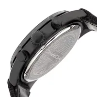 Morphic Unisex Adult Black Leather Strap Watch Mph5304