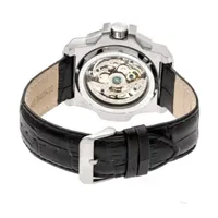 Reign Unisex Adult Automatic Black Leather Strap Watch Reirn4001