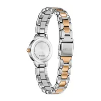 Citizen Quartz Womens Crystal Accent Two Tone Stainless Steel Bracelet Watch Ez7016-50d