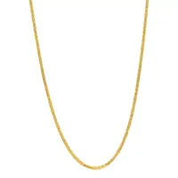 18K Gold Inch Solid Wheat Chain Necklace