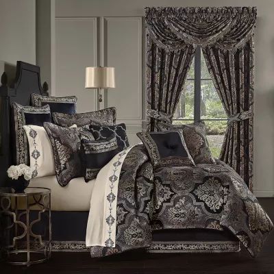 Queen Street Willow 4-Pc. Damask And Scroll Heavyweight Comforter Set