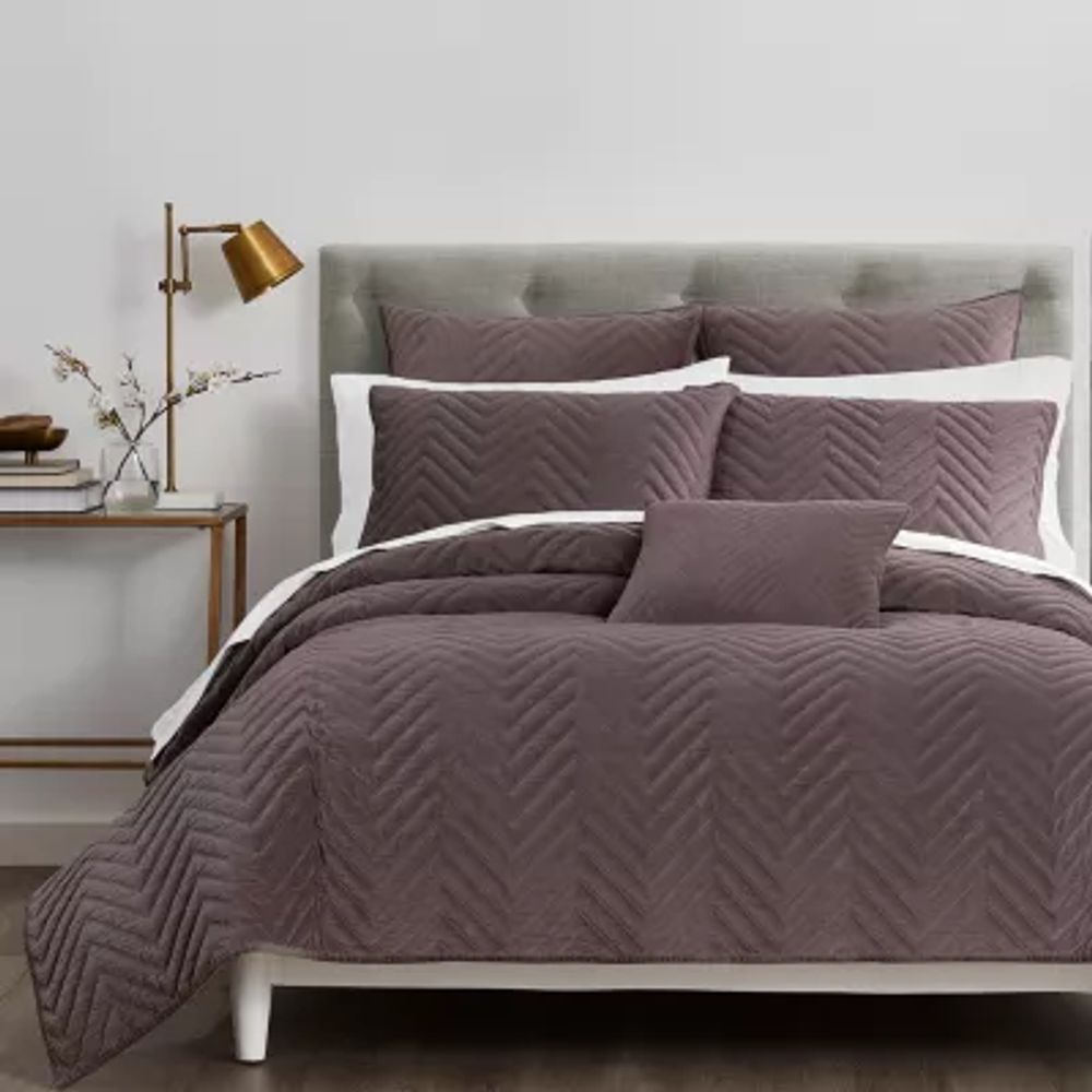 Fieldcrest Chevron Velvet Quilt