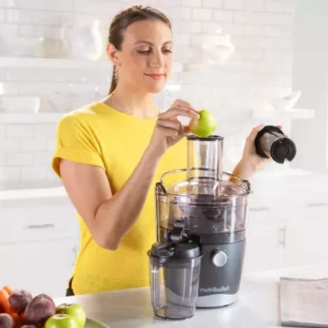 nutribullet Nutribullet Juicer Pro - Gray, 800W Motor, 1.5L Pulp Basin,  27oz Juice Pitcher, Dishwasher-Safe, Extractor in the Juicers department at