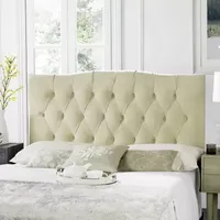 Axel Polyester Upholstered Tufted Nailhead Trim Headboard