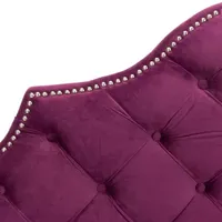 Arebelle Upholstered Tufted Nailhead Trim Headboard