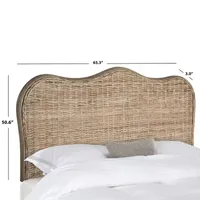 Imelda Upholstered Rattan Headboard