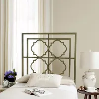 Silva French Silver Metal Headboard