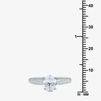 (G / Si2) Womens 1 CT. T.W. Lab Grown White Diamond 10K Gold Oval Solitaire Engagement Ring