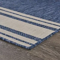 Samantha Nautical Navigation Indoor Outdoor Rectangular Area Rug