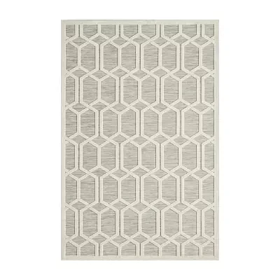 Vanessa Modern Geometric Hi-Low Indoor Outdoor Rectangular Area Rug