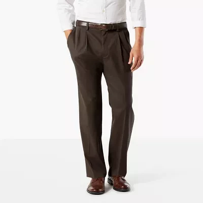 Dockers Easy Khaki With Stretch Mens Classic Fit Pleated Front Pant
