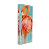 Stupell Industries Bold Abstract Flamingo Painting Canvas Art