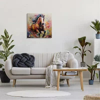 Stupell Industries Vivid Horse Galloping Canvas Art