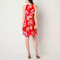 Jessica Howard Womens Sleeveless Floral Shift Dress