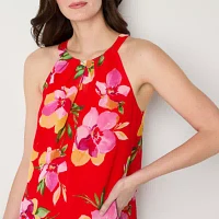 Jessica Howard Womens Sleeveless Floral Shift Dress