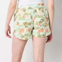 Arizona Womens Mid Rise Pull-On Short Juniors