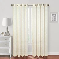 Regal Home Bayview Embroidered Sheer Grommet Top Single Curtain Panel