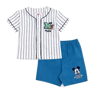 Disney Baby Boys 2-pc. Mickey Mouse Short Set