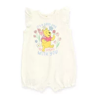 Disney Baby Girls 2-pc. Short Sleeve Winnie The Pooh Romper