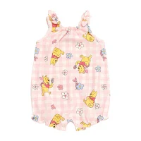 Disney Baby Girls 2-pc. Short Sleeve Winnie The Pooh Romper