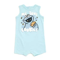 Baby Boys 2-pc. Short Sleeve Sesame Street Romper