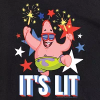 Mens Short Sleeve Americana Spongebob Graphic T-Shirt