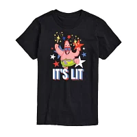 Mens Short Sleeve Americana Spongebob Graphic T-Shirt