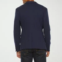 J. Ferrar Mens Knit Stretch Fabric Slim Fit Sport Coat