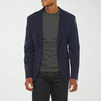 J. Ferrar Mens Knit Stretch Fabric Slim Fit Sport Coat